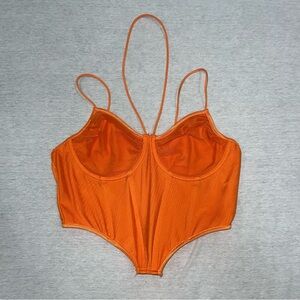 Orange Corset Wired Crop Top